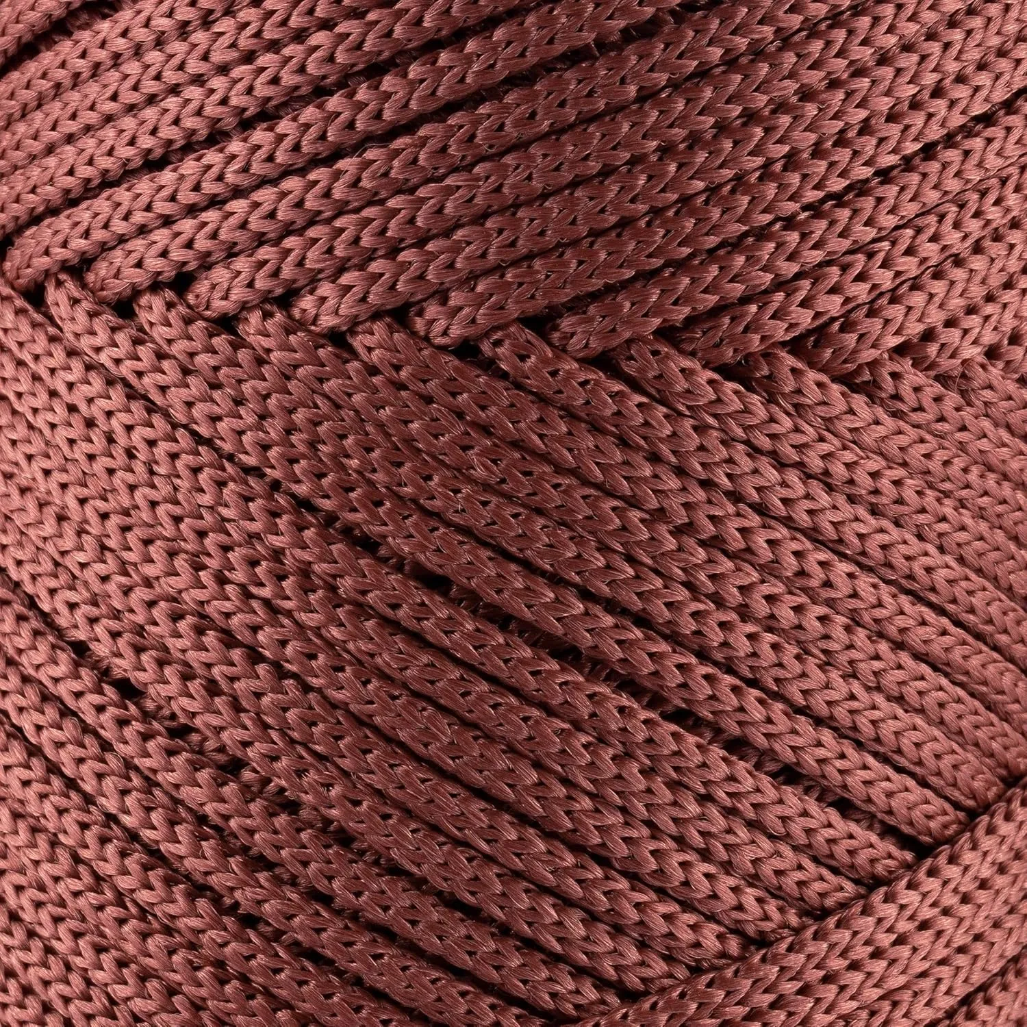 Sensy Premium 3mm 131 Yards Polyester Rope 100% Polypropylene Cord Macrame Cord 3mm Crochet Bag Cord Macrame Rope Crochet Thread Gift for Knitter (Dusty Rose)