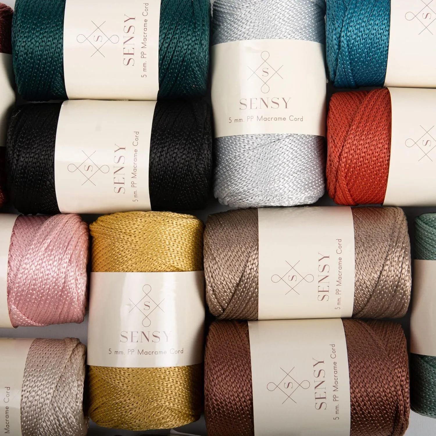 Sensy Premium 5mm 104 Yards Polyester Rope 100% Polypropylene Cord Macrame Cord 5mm Crochet Bag Cord Macrame Rope Crochet Thread Gift for Knitter (Copper)