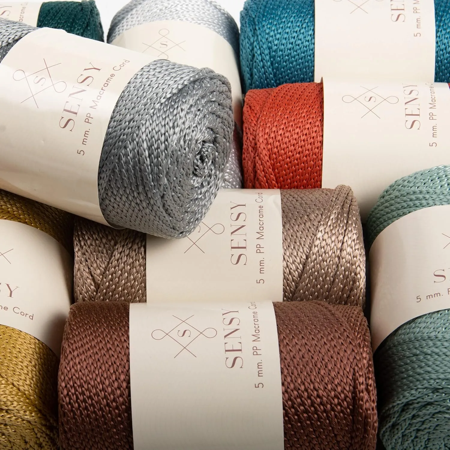 Sensy Premium 5mm 104 Yards Polyester Rope 100% Polypropylene Cord Macrame Cord 5mm Crochet Bag Cord Macrame Rope Crochet Thread Gift for Knitter (Copper)