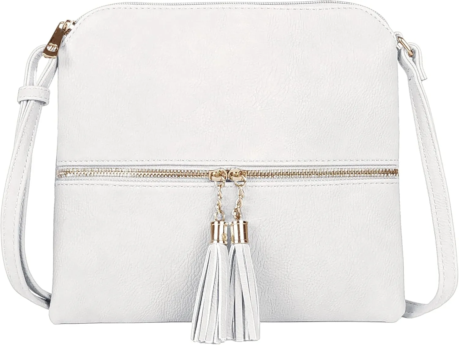 SG SUGU Lightweight Medium Crossbody Bag Shoulder Bag with Tassel and Zipper Pocket