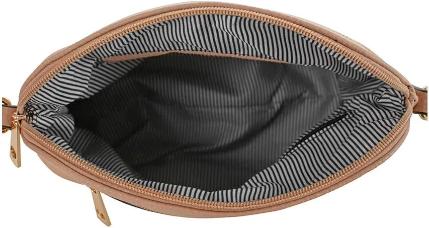 SG SUGU Lunar Lightweight Medium Dome Crossbody Bag Shoulder Bag with Tassel | Zipper Pocket | Adjustable Strap