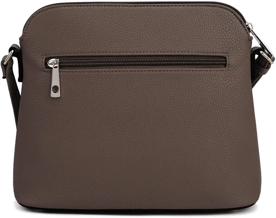 SG SUGU Lunar Lightweight Medium Dome Crossbody Bag Shoulder Bag with Tassel | Zipper Pocket | Adjustable Strap