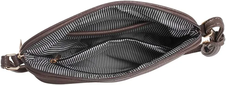 SG SUGU Lunar Lightweight Medium Dome Crossbody Bag Shoulder Bag with Tassel | Zipper Pocket | Adjustable Strap