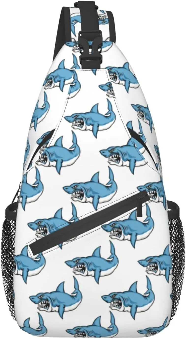 Shark Sling Bag Animal Crossbody Chest Daypack Casual Backpack Women Shoulder Bag For Travel Picnic