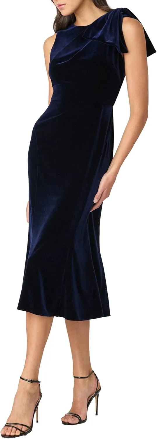 Shoshanna Women's Ultramarine Velvet Lidia Dress