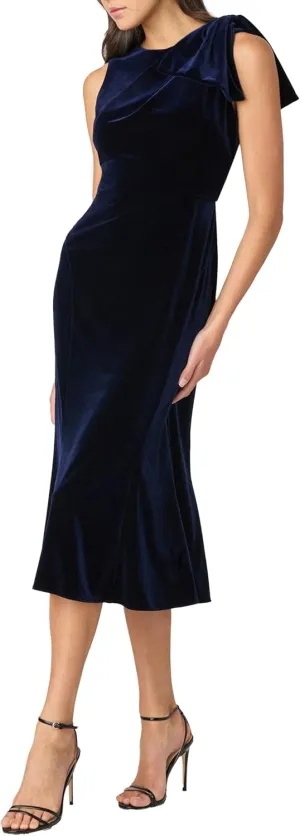 Shoshanna Women's Ultramarine Velvet Lidia Dress