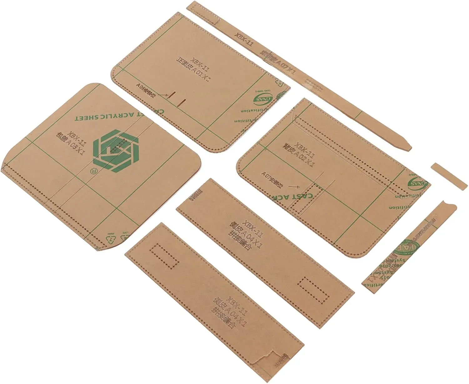 Shoulder Bag Acrylic, Template Pattern High Strength Stencil Leather Patterns & Templates Transparent Kit for Handcraft Making Hand Sewing Crafting Accessories
