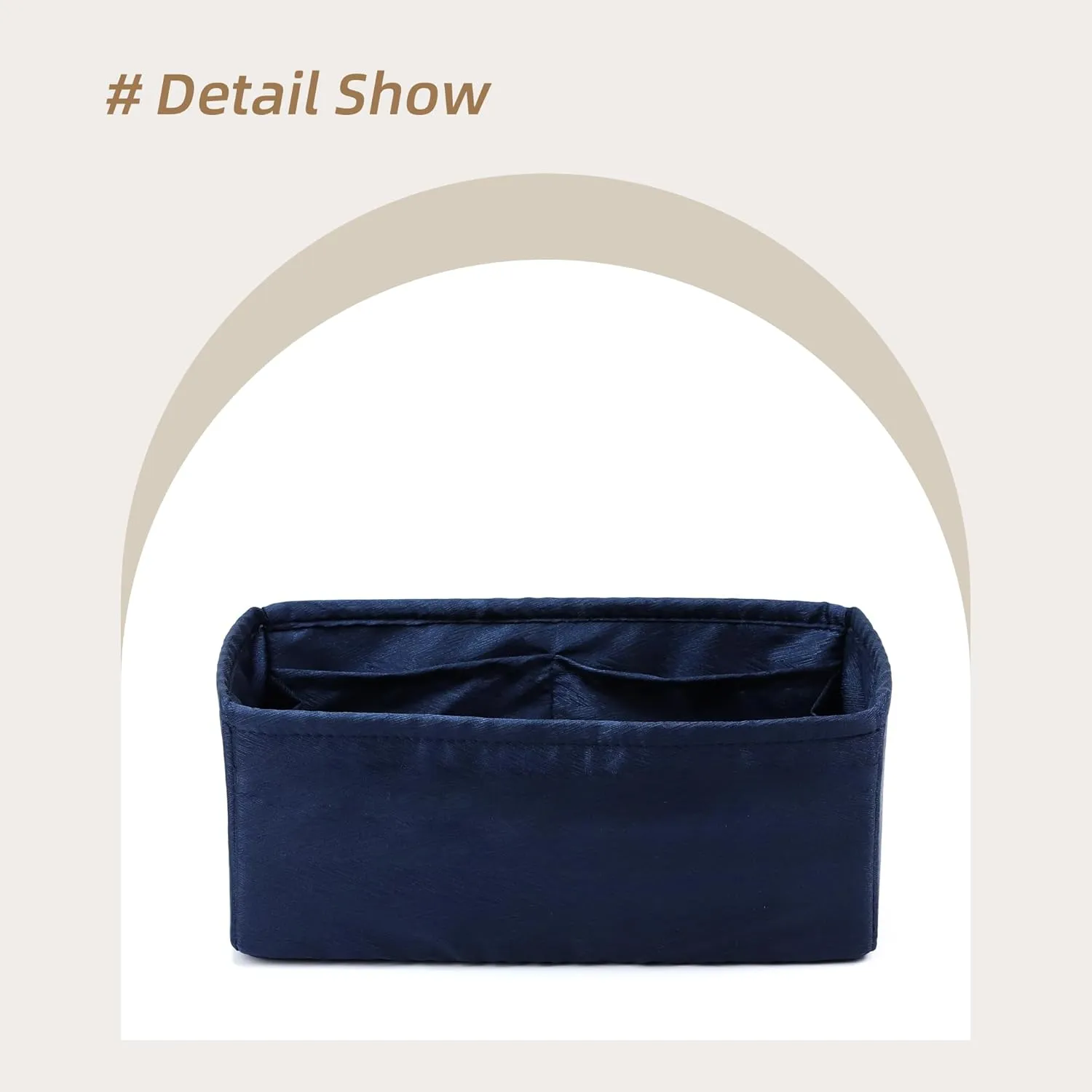 Silk Purse Organizer Insert Fits Lindy19/26/30/34 bags, Silky Soft Bag Shaper for Women Luxury Handbag Tote, Lightweight Inner Bag(LD19/Mini,Blue Nuit)