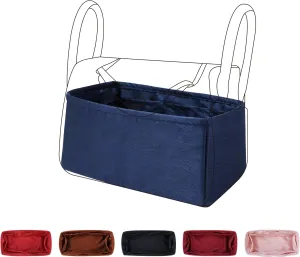 Silk Purse Organizer Insert Fits Lindy19/26/30/34 bags, Silky Soft Bag Shaper for Women Luxury Handbag Tote, Lightweight Inner Bag(LD19/Mini,Blue Nuit)