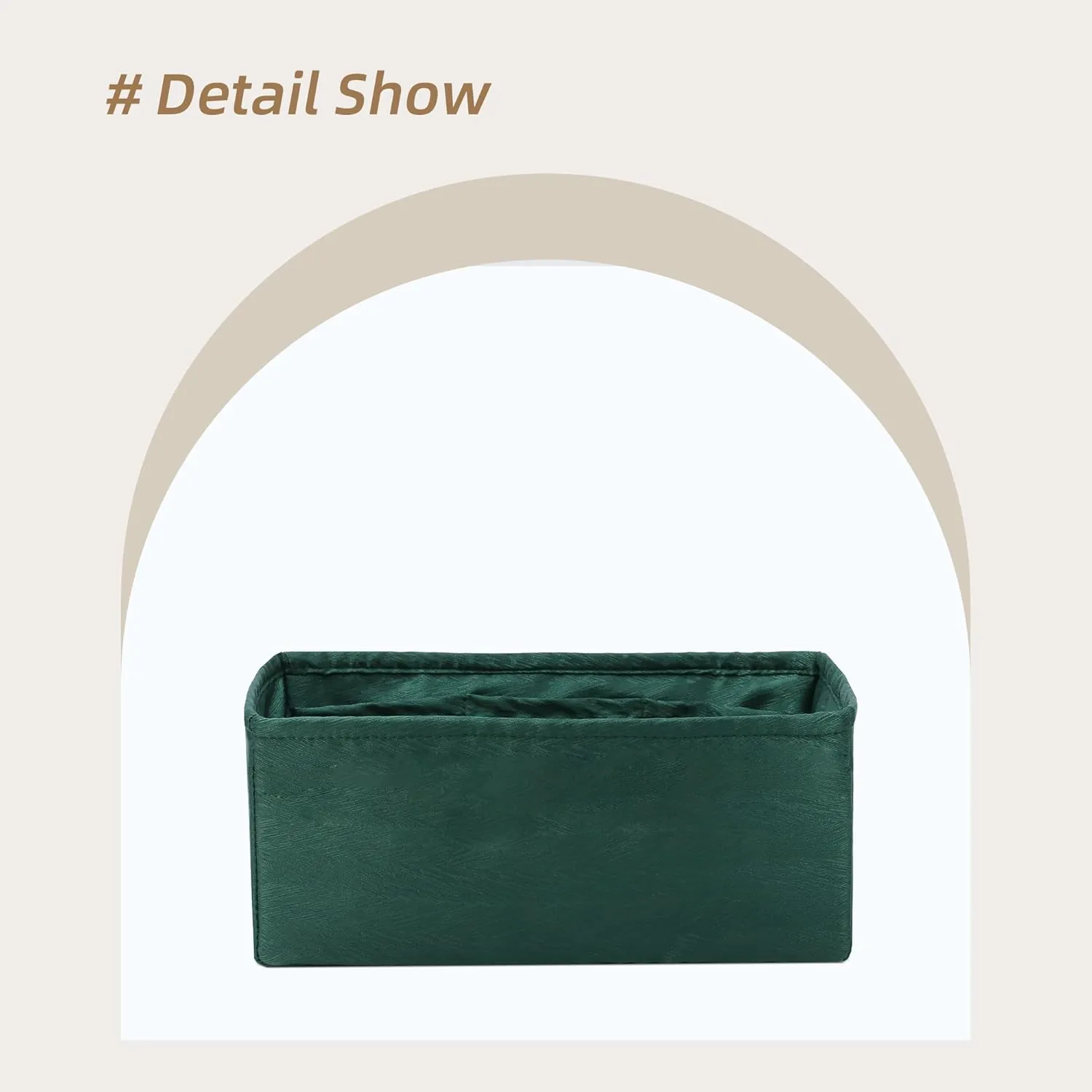 Silk Purse Organizer Insert for Kelly Bags, Lightweight Kelly Pochette Bag Insert Liner, Luxury Handbag Tote Shaper, Large Capacity Inner Bag (Kelly Pochette,Dark Green)