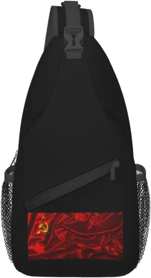 Silk Style Flag Of The Soviet Union Crossbody Bags For Women Men Chest Backpack Gym Shoulder Bag Travel Outdoor Sports Casual Crossbody Bags
