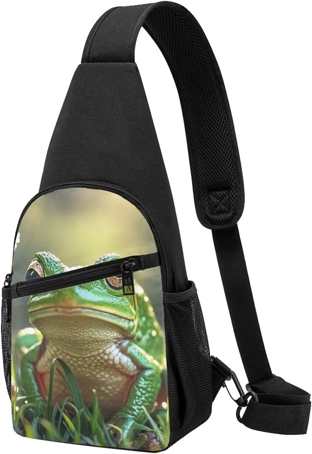 Sling Bag Backpack for Men Women Crossbody cute frog1 Chest Bag Crossbody Bag for Travel Sport Running