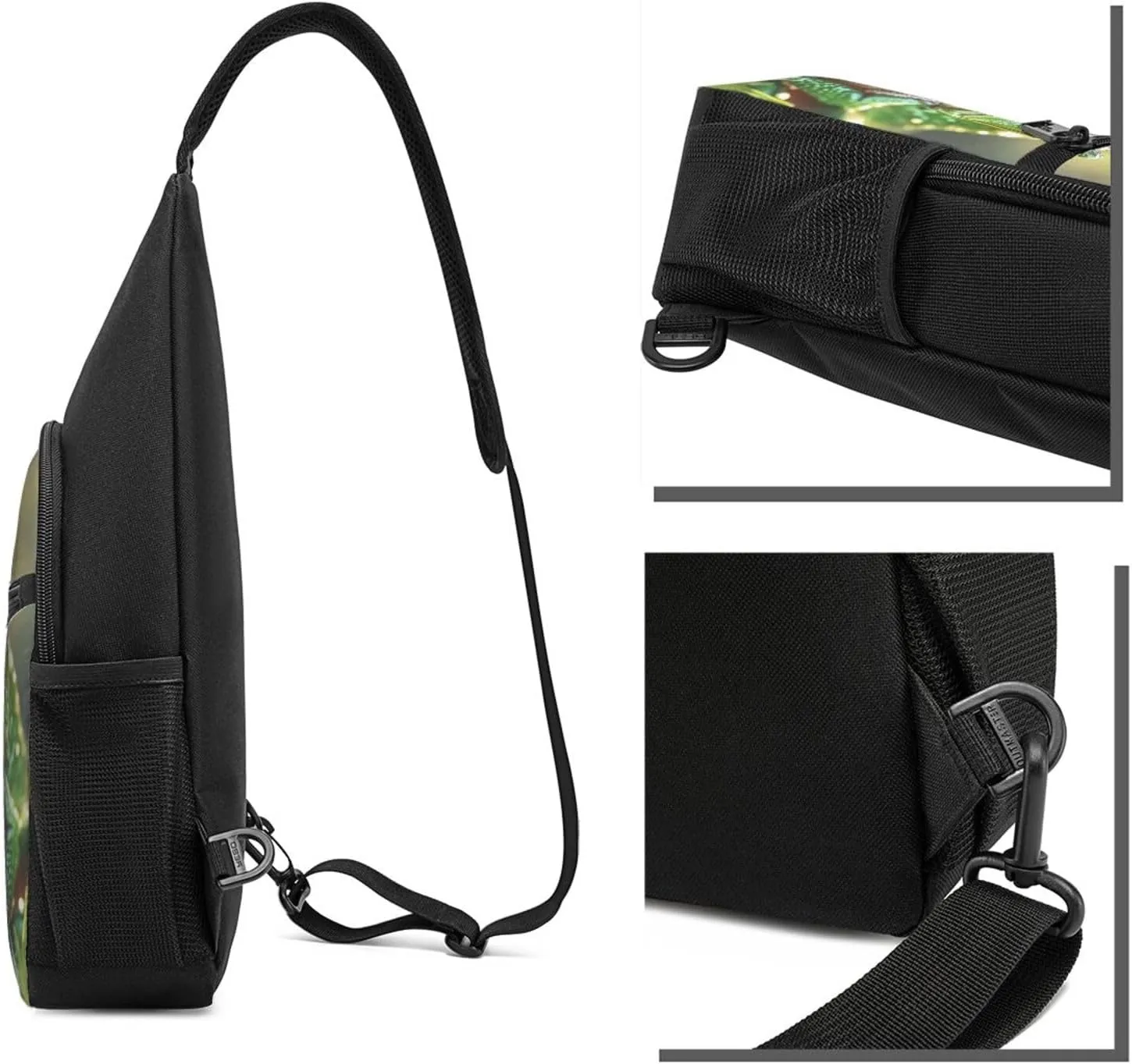 Sling Bag Backpack for Men Women Crossbody cute frog1 Chest Bag Crossbody Bag for Travel Sport Running