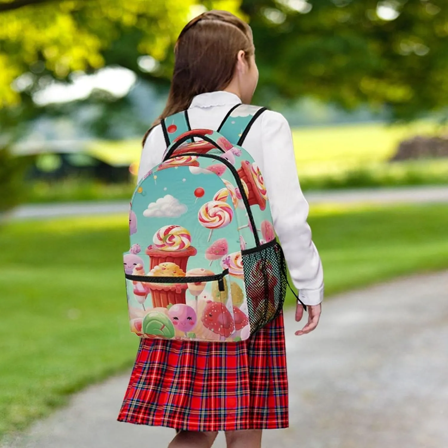 Small Backpacks Personalized Candy Happy Printing Travel Bag Lightweight Travel Backpack For Women Men