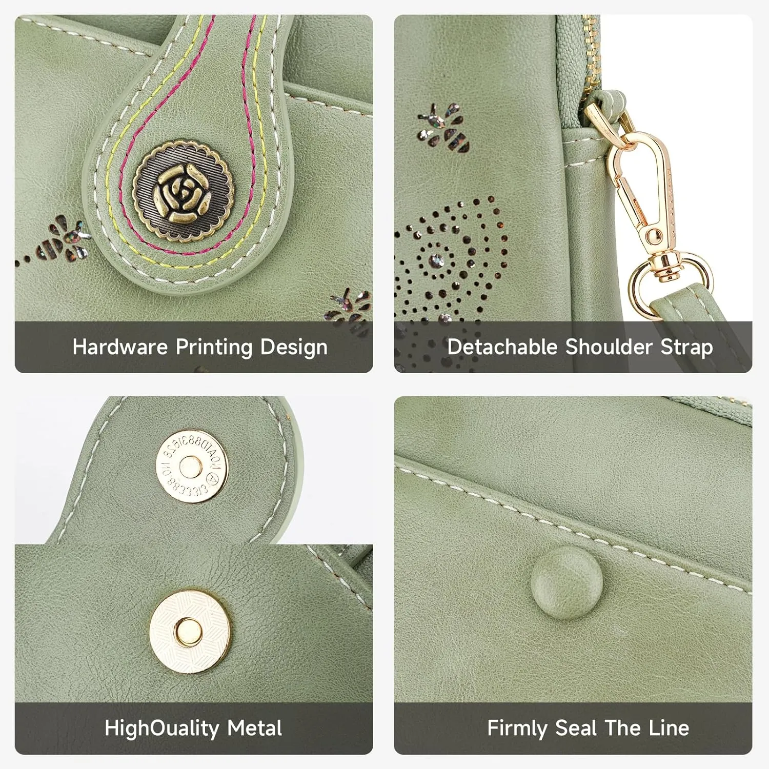 Small Crossbody Bags for Women, Lightweight Mini Cute Cell Phone Purse for Women with Tassel Shining Butterfly