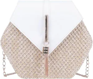 Small Crossbody Purse Women Woven Shoulder Bag with Tassel Solid Color Handmade Designer Summer Travel