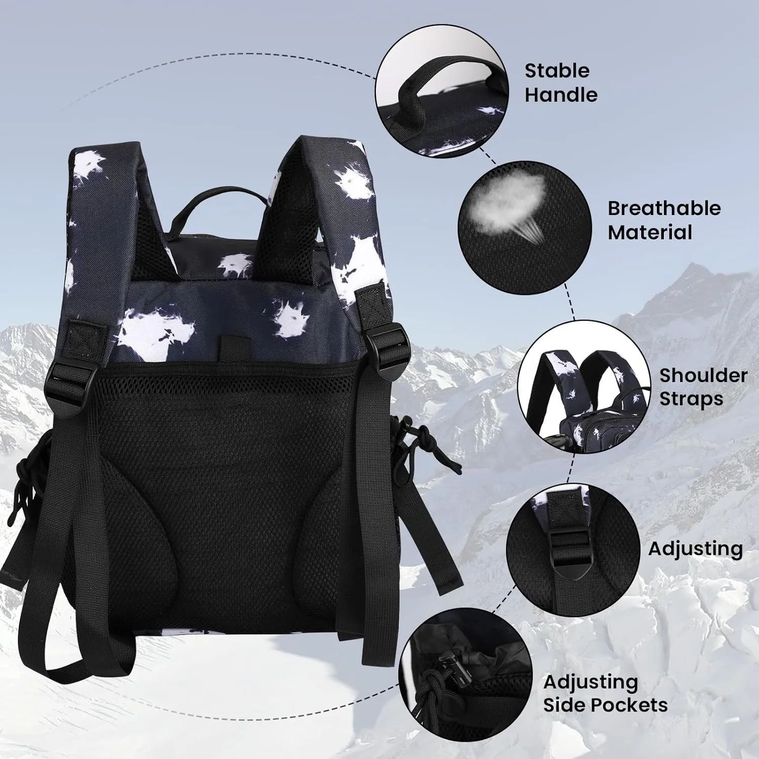 Small Tactical Backpack for Men Women Gym Hiking Camping Travel Sport 15L Mini MOLLE Tactical Daypack Rucksack with Patches (Black Lighting)