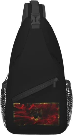 Smoke Style Flag Of Montenegro Crossbody Bags For Women Men Chest Backpack Gym Shoulder Bag Travel Outdoor Sports Casual Crossbody Bags