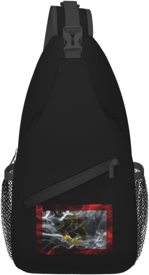 Smoke Style Flag Of Sikkim Crossbody Bags For Women Men Chest Backpack Gym Shoulder Bag Travel Outdoor Sports Casual Crossbody Bags