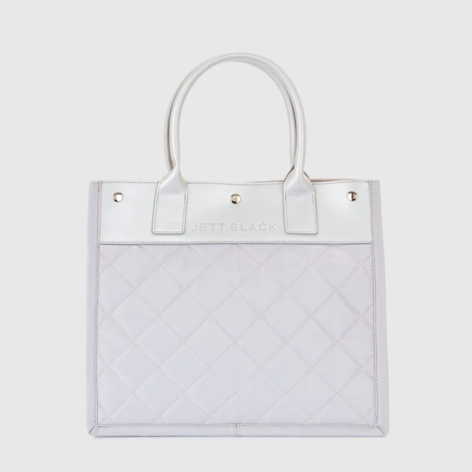 Soho Metallic Medium Quilted Tote Bag