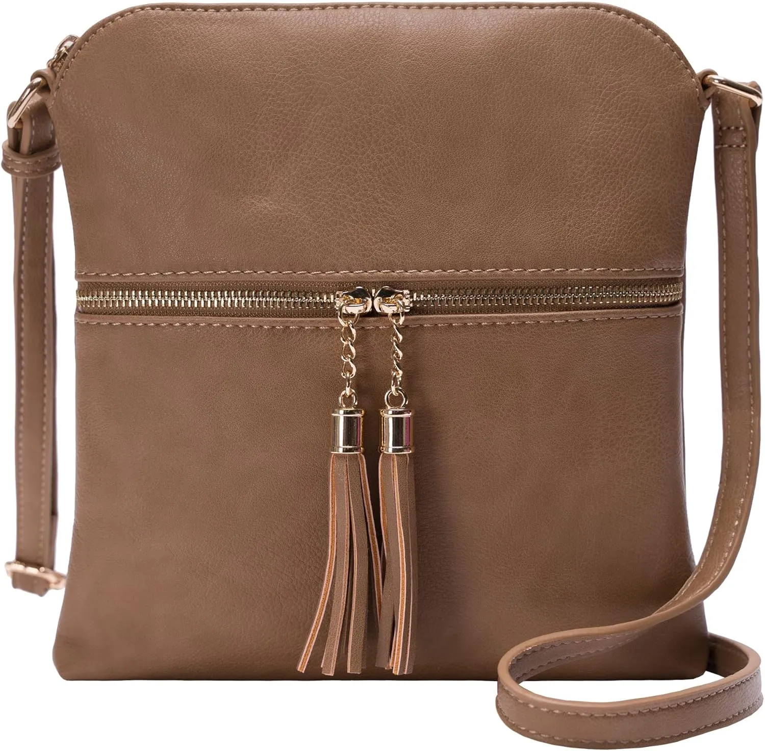 Solene Womens Lightweight Medium Crossbody Purse with Tassel, Perfect Size Crossbody Bags for Daily Use, travel
