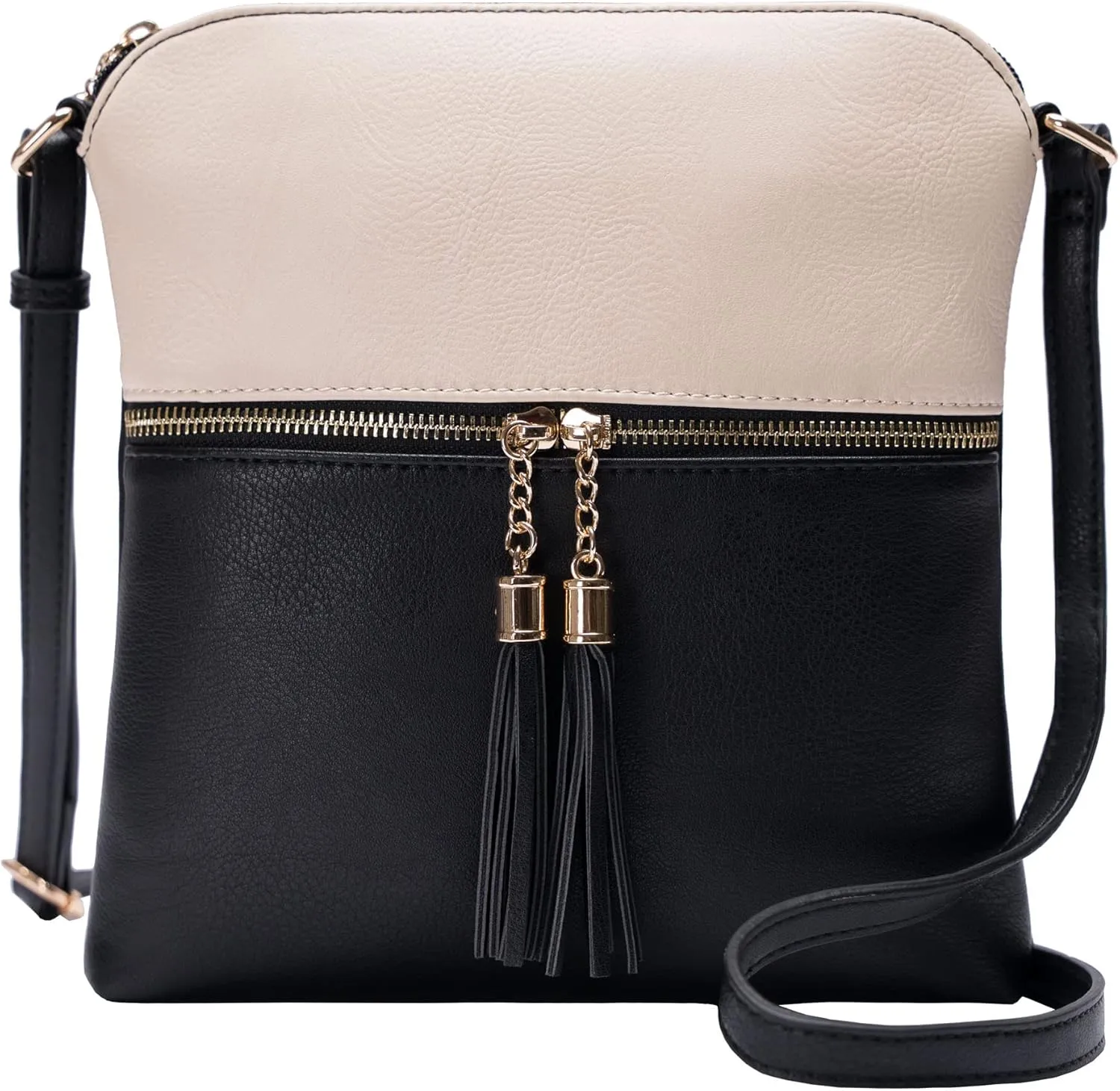 Solene Womens Lightweight Medium Crossbody Purse with Tassel, Perfect Size Crossbody Bags for Daily Use, travel