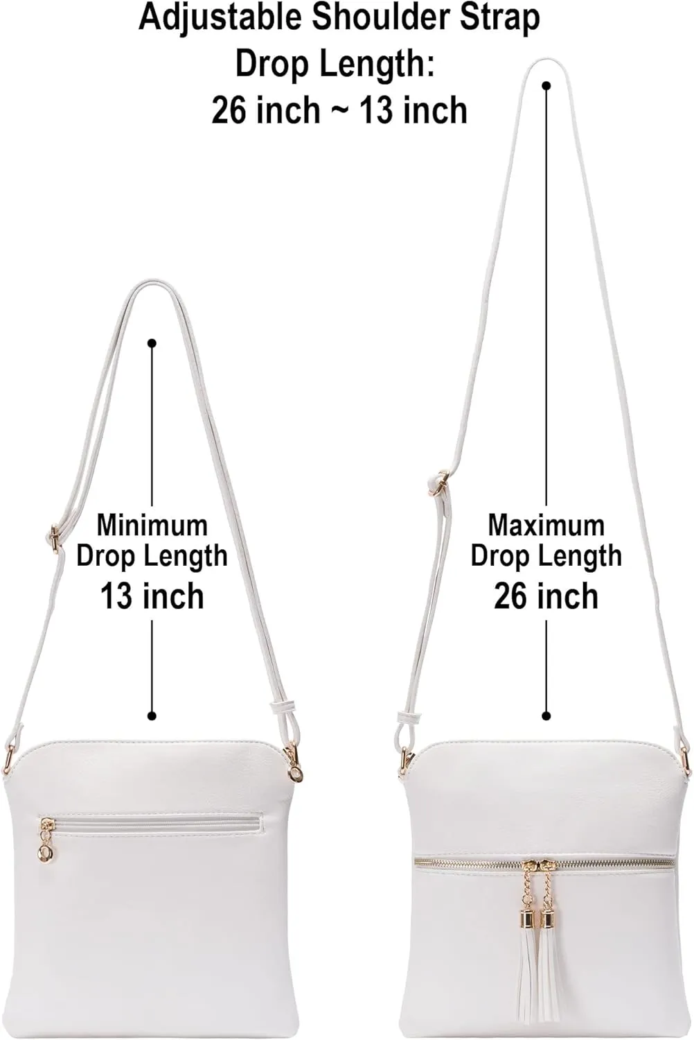 Solene Womens Lightweight Medium Crossbody Purse with Tassel, Perfect Size Crossbody Bags for Daily Use, travel