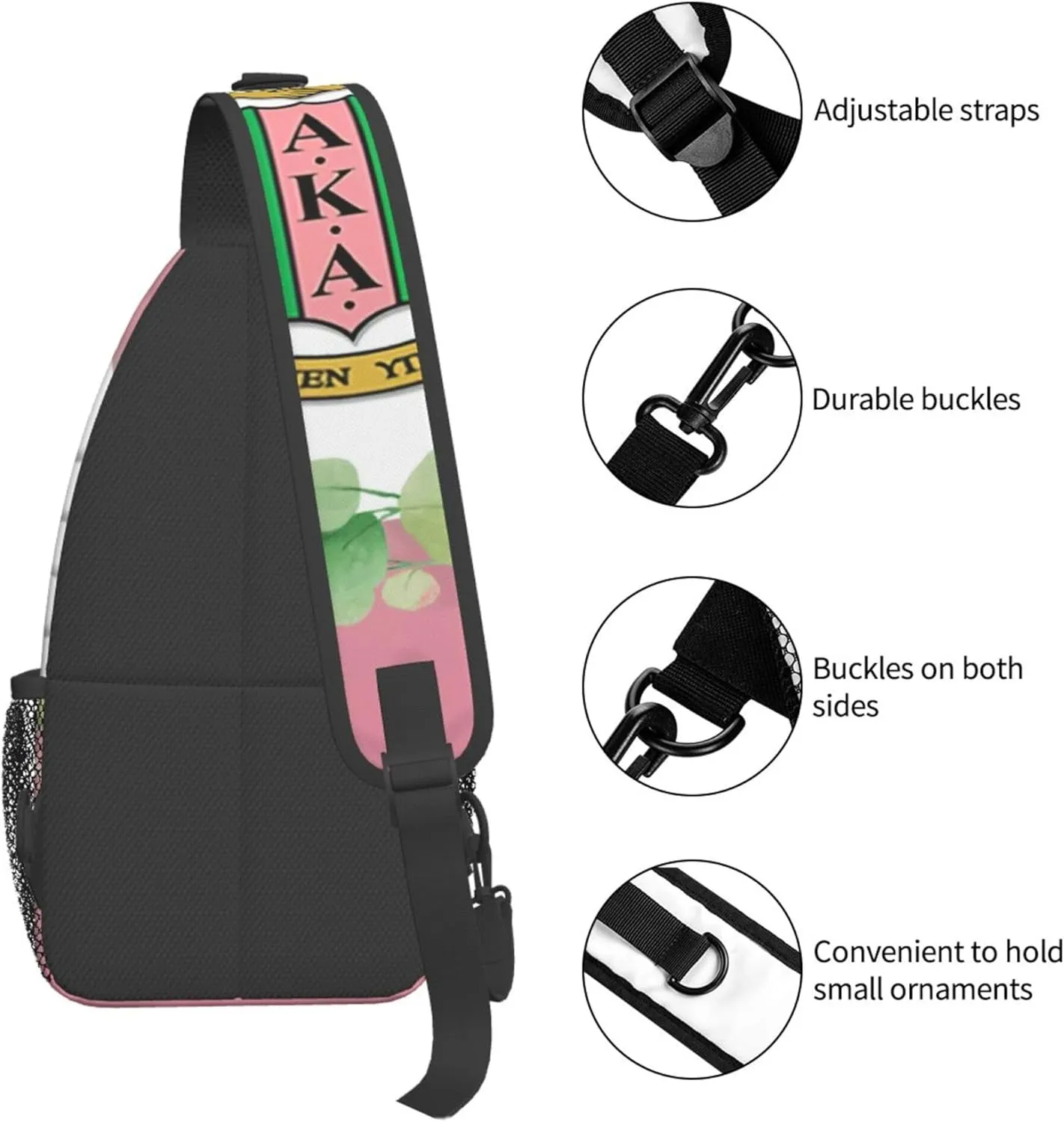 Sorority Gifts Unisex Crossbody Backpack Sling Bag chest bag for Hiking Traveling Outdoor Daypack