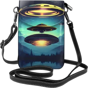 Spacecraft descend Women's crossbody bag, crossbody phone bag, tassel wallet with shoulder strap, best gift for women.