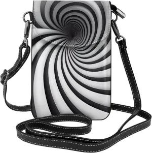 spiral optical illusion gif Women's crossbody bag, crossbody phone bag, tassel wallet with shoulder strap, best gift for women.