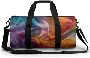Sports Gym Bag for Women Men Travel Duffel Bag Hand Painted Silk Weekender Bag Canvas Carry on Overnight Bag for Travel Swimming Fitness Workout Sports Duffle Bag, 17.7in/9in/9in, style