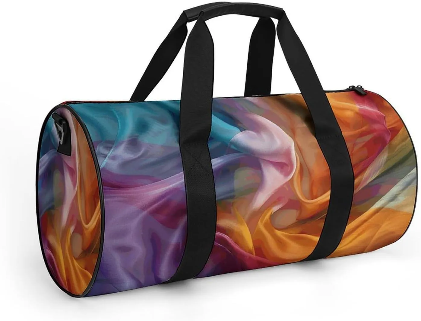 Sports Gym Bag for Women Men Travel Duffel Bag Hand Painted Silk Weekender Bag Canvas Carry on Overnight Bag for Travel Swimming Fitness Workout Sports Duffle Bag, 17.7in/9in/9in, style