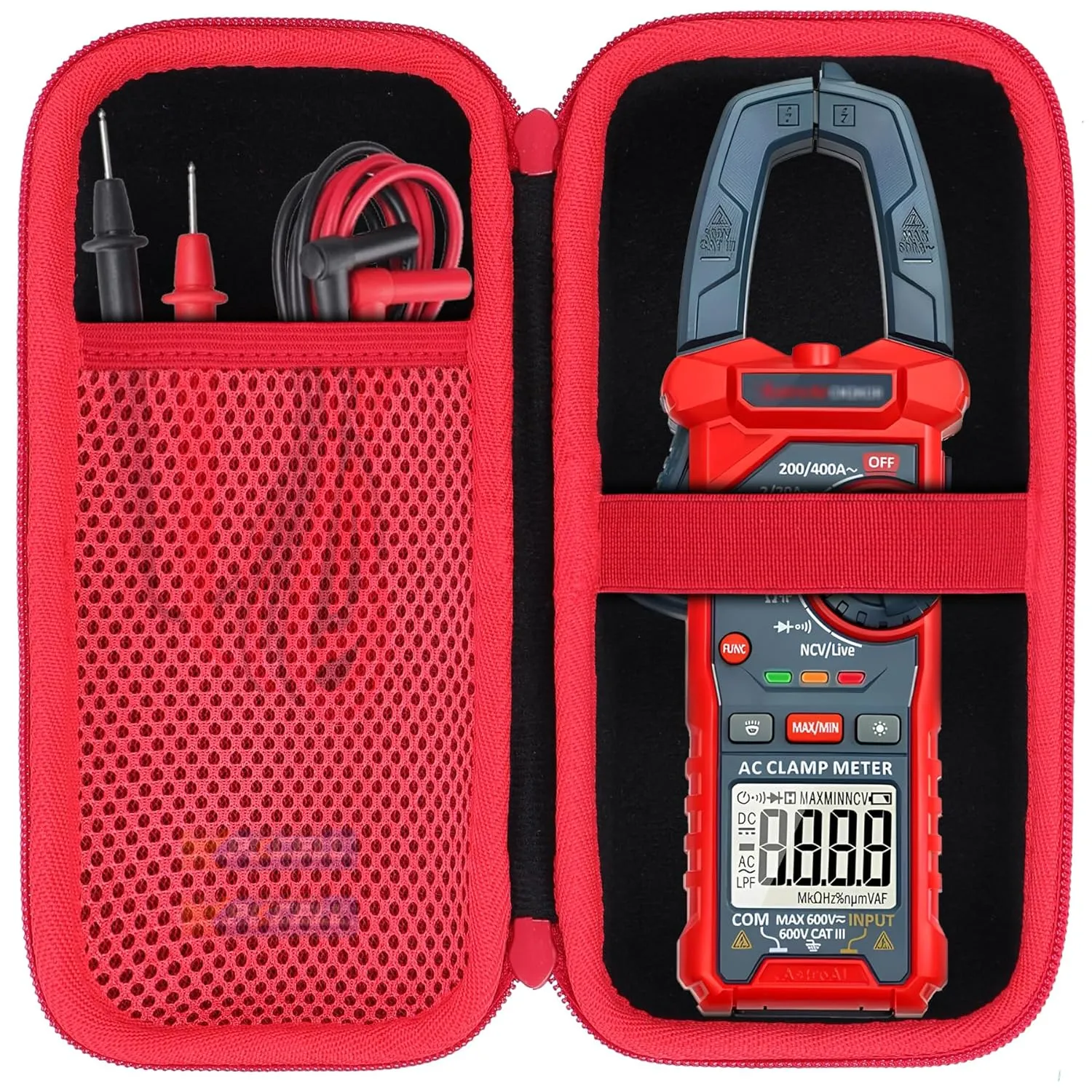Storage Case Compatible with AstroAI Digital Clamp Meter Multimeter 2000 4000 Counts Amp Voltage Tester Auto-ranging CM2K0R CM4K0R