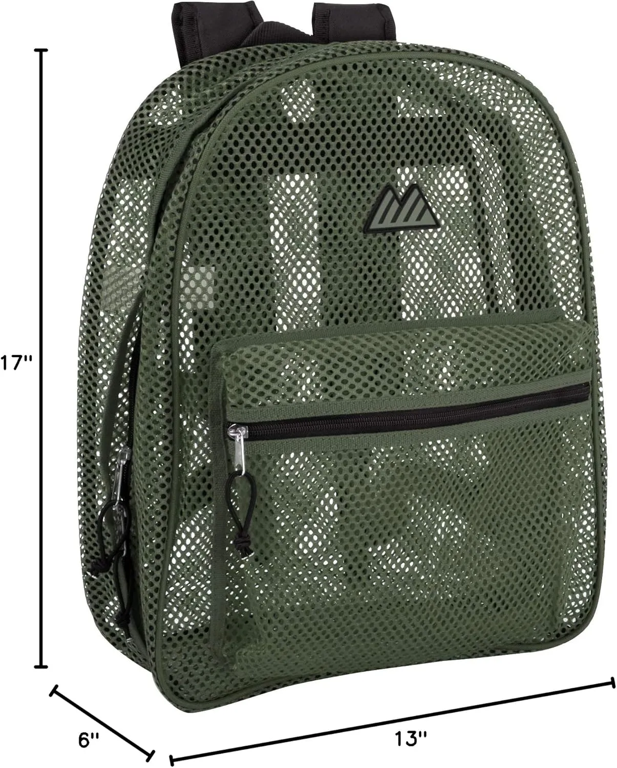 Summit Ridge Mesh Backpacks for Kids, Adults, School, Beach, and Travel, Colorful Transparent Mesh Backpacks with Padded Straps Large