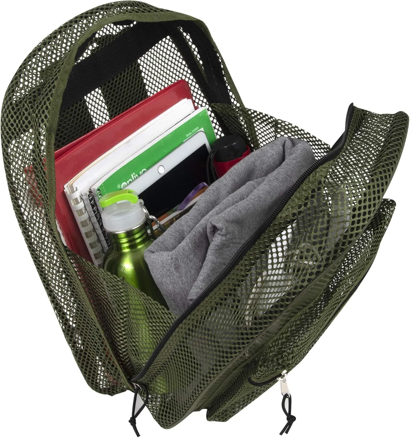 Summit Ridge Mesh Backpacks for Kids, Adults, School, Beach, and Travel, Colorful Transparent Mesh Backpacks with Padded Straps Large