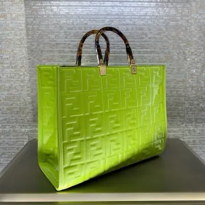 Sunshine Medium Embossed Leather Shopper Tote Bag