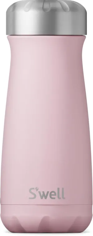 S'well Stainless Steel Traveler, 16oz, Pink Topaz, Triple Layered Vacuum Insulated Containers Keeps Drinks Cold for 24 Hours and Hot for 12, BPA Free, Easy Carrying On the Go