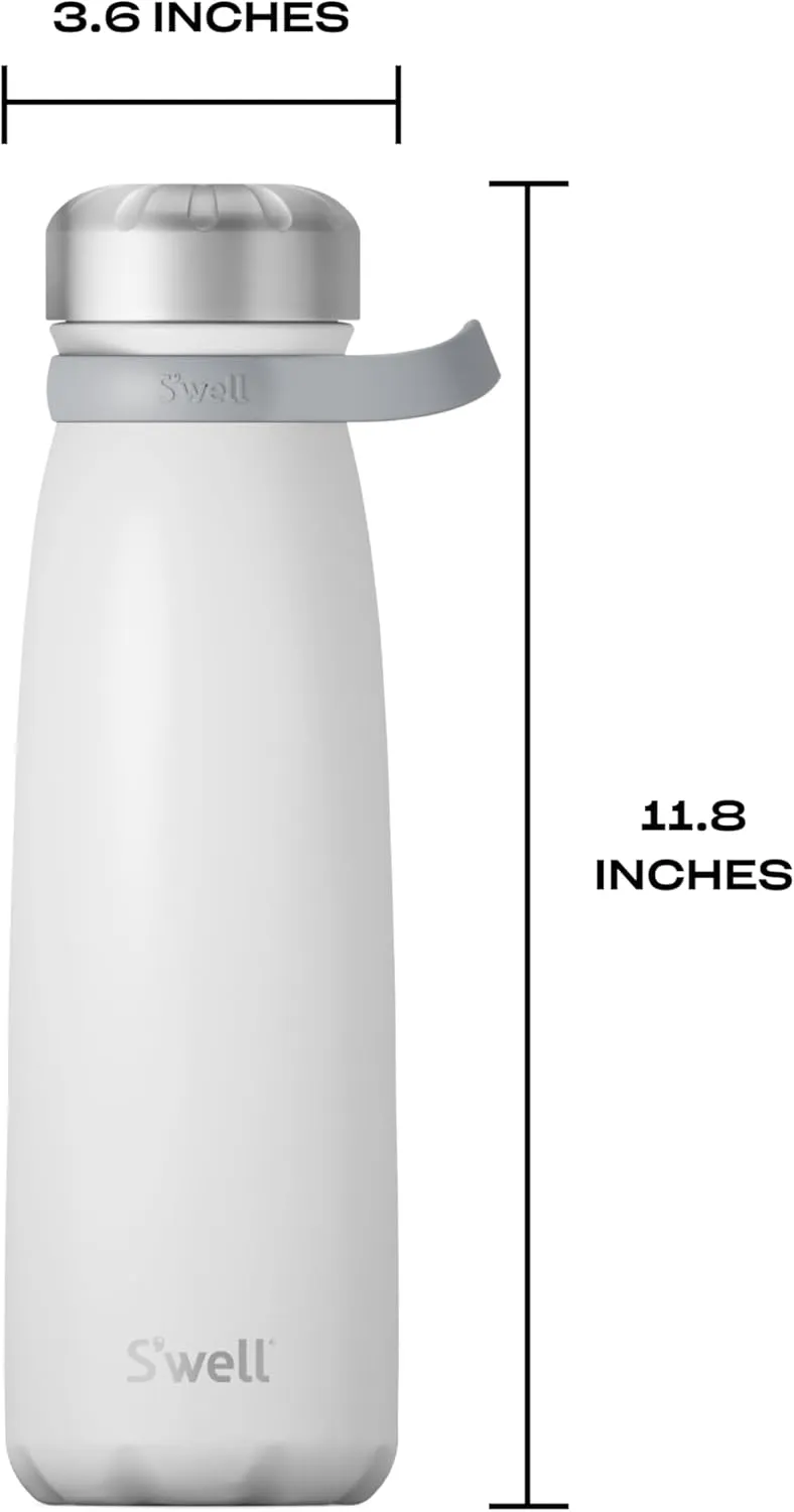 S'well Stainless Steel Traveler With Handle, 40oz, Angel Food, Triple Layered Vacuum Insulated Containers Keeps Drinks Cold for 60 Hours and Hot for 20, BPA Free, Easy Carrying On the Go