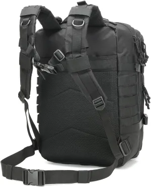 Tactical Backpack for Men Bug Out Bag Army Assault Pack Rucking Backpacks 45L MOLLE Military 3 Day Hiking Treeking Rucksack(Green-A)