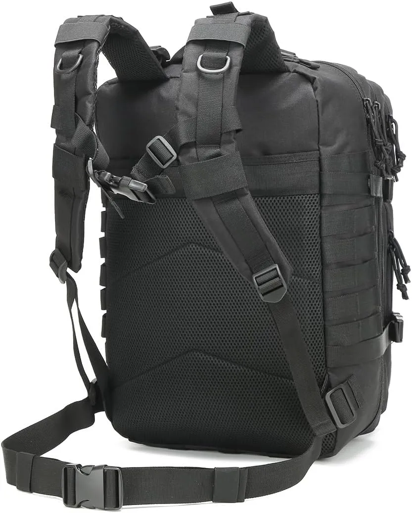 Tactical Backpack for Men Bug Out Bag Army Assault Pack Rucking Backpacks 45L MOLLE Military 3 Day Hiking Treeking Rucksack(Green-A)