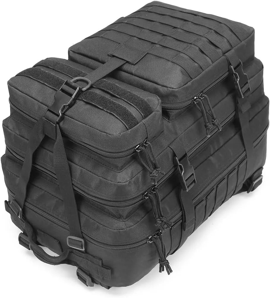 Tactical Backpack for Men Bug Out Bag Army Assault Pack Rucking Backpacks 45L MOLLE Military 3 Day Hiking Treeking Rucksack(Green-A)