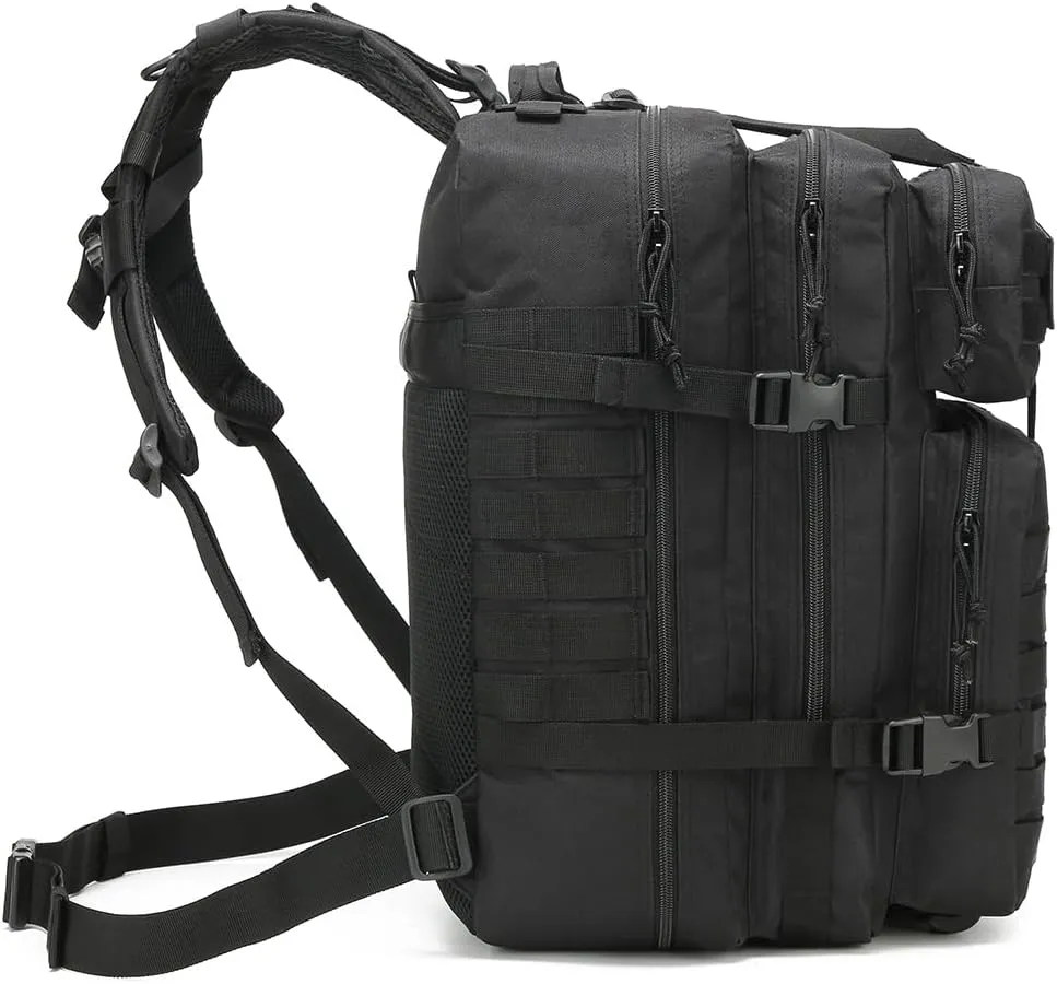 Tactical Backpack for Men Bug Out Bag Army Assault Pack Rucking Backpacks 45L MOLLE Military 3 Day Hiking Treeking Rucksack(Green-A)