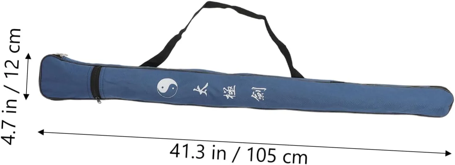 Tai Chi Sword Sets Prop Weapons Case Taichi Carrying Case Swords Cover Canvas Sword Cover Kung Fu Sword Holder Sword Carrying Bag Lengthen Blue Canvas Martial Arts Supplies
