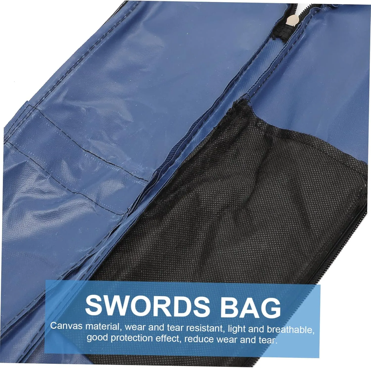 Tai Chi Sword Sets Prop Weapons Case Taichi Carrying Case Swords Cover Canvas Sword Cover Kung Fu Sword Holder Sword Carrying Bag Lengthen Blue Canvas Martial Arts Supplies