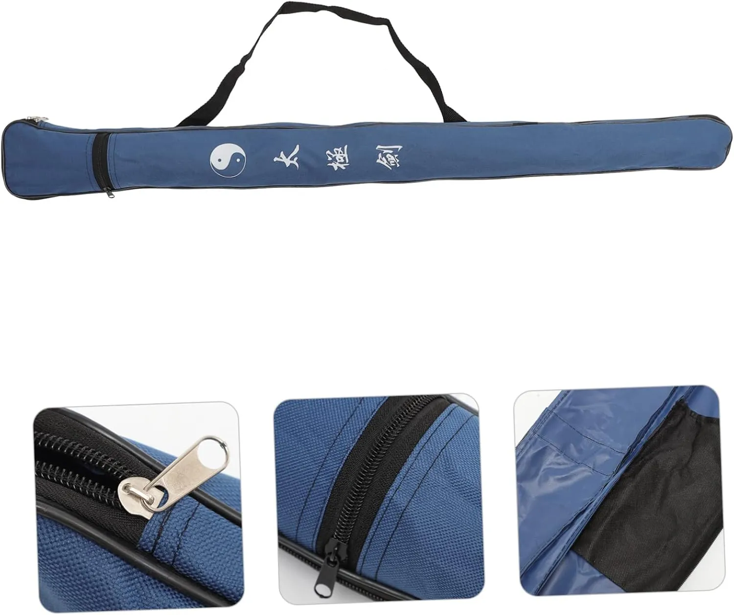 Tai Chi Sword Sets Prop Weapons Case Taichi Carrying Case Swords Cover Canvas Sword Cover Kung Fu Sword Holder Sword Carrying Bag Lengthen Blue Canvas Martial Arts Supplies