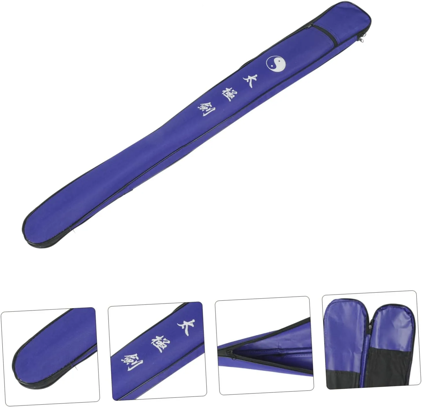 Tai Chi Sword Sets Prop Weapons Case Taichi Carrying Case Swords Cover Canvas Sword Cover Kung Fu Sword Holder Sword Carrying Bag Lengthen Blue Canvas Martial Arts Supplies