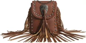 Tassel Handphone Crossbody Bag Handbag With Riveter With Chain Small Bag Supermini Bag Nano Mini Clinch Bolt