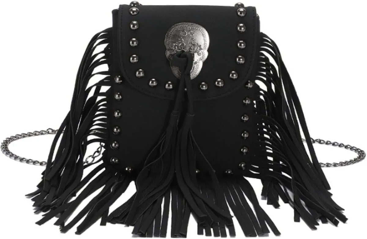Tassel Purse for Women,Small Crossbody Bag for Ladies,Shoulder Bag with Tassel,Vintage PU Leather Satchel