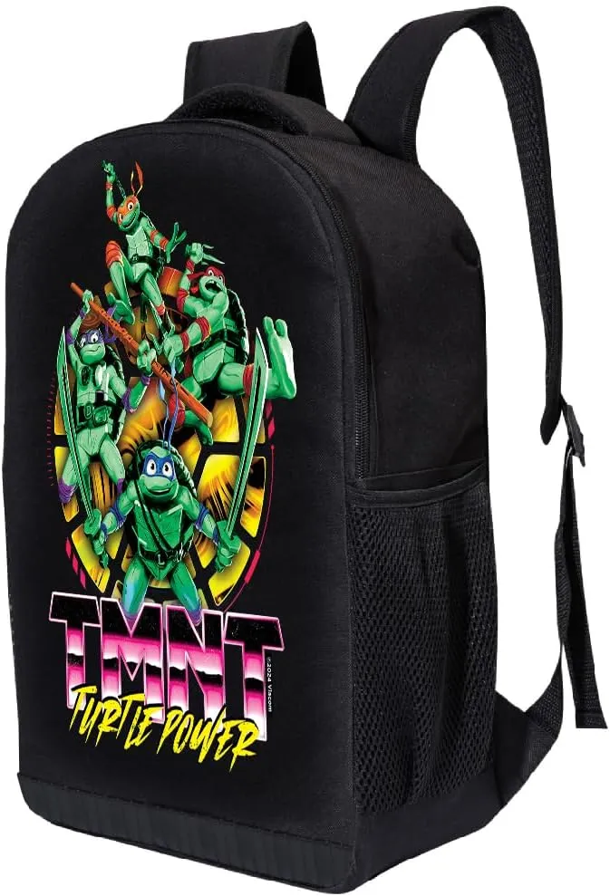 Teenage Mutant Ninja Turtles Backpack Shoulder Bag for Boys, Girls, Toddlers - Leonardo, Donatello, Michelangelo and Raphael Cute Kids Backpack for School - 18" Inch Bookbag (Turtle Power)