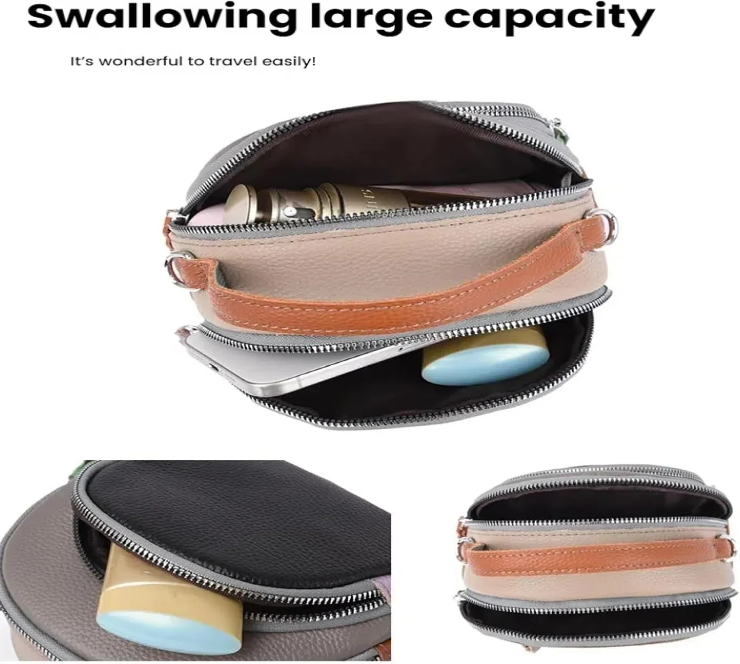the First Layer of Cowhide Is a Large-capacity Cross-body Bag on One Shoulder